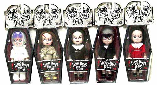 Living dead dolls Resurrection série 1 Blind Box Mini Figure Eggzorcist Gris 