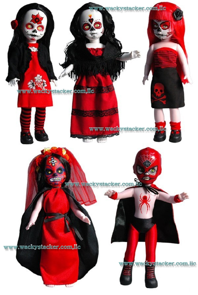 Day of the Dead Set of 5 Dolls Día de los Muertos New Near Mint 